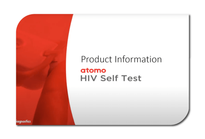 Screenshot of title page for Atomo HIV Self Test Pharmacist Training module
